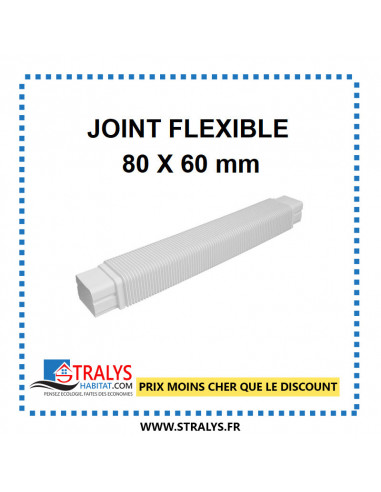 Joint Flexible 590 mm pour raccord goulotte 80x60 mm