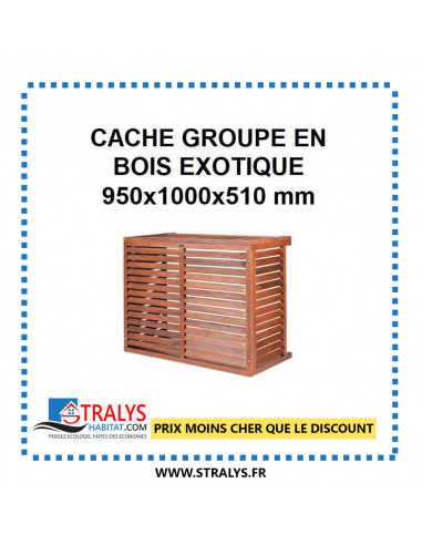 Cache Groupe - Bois Exotique - 950x1000x510 Mm (Taille L)