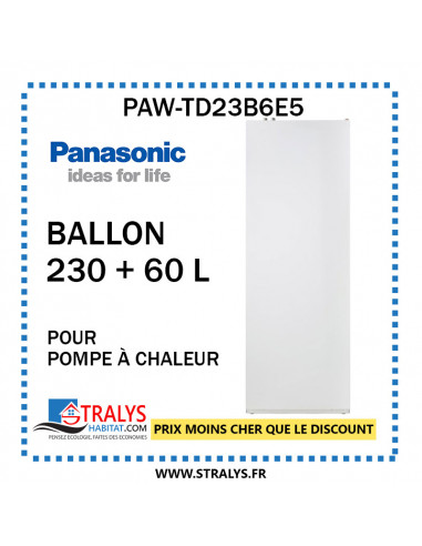 Ballon 230 + 60 L PAW-TD23B6E5 Acier Inoxydable