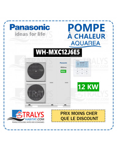 Pompe à chaleur 12 kW Aquarea T‑CAP Monobloc Génération J monophasé - MXC R32