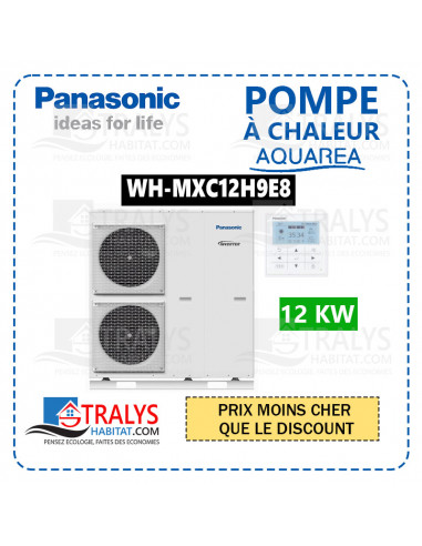 copy of Pompe à chaleur 12 kW Aquarea T‑CAP Monobloc Génération H Triphasé - MXC R410A