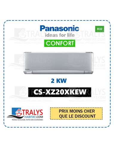 Unité intérieure Panasonic Confort Murale R32 Gris argenté CS-XZ20XKEW