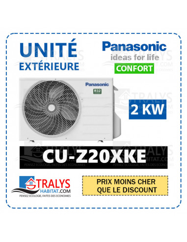 Unité extérieure Pompe à chaleur AIR/AIR Panasonic Confort  CU-Z20XKE