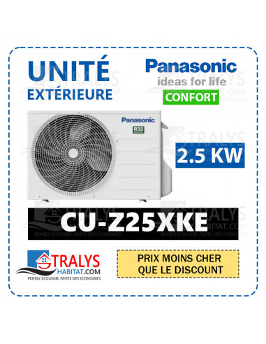 Unité extérieure Pompe à chaleur AIR/AIR Panasonic Confort  CU-Z25XKE