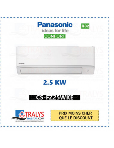 Unité intérieure Panasonic Confort  murale FZ ultra-compacte Inverter R32 CS-FZ25WKE