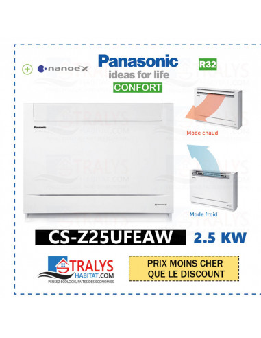 Unité intérieure Panasonic Confort Console Inverter+ R32 CS-Z25UFEAW