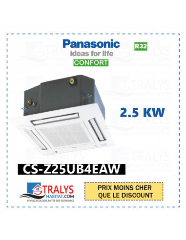 Unité intérieure Panasonic Confort Cassette 4 voies 60x60 Inverter R32 CS-Z25UB4EAW