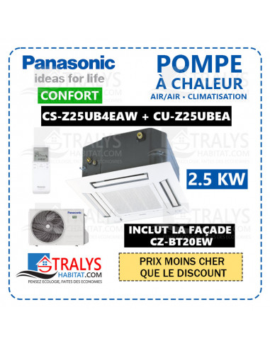 Climatisation • Pompe à chaleur AIR/AIR Cassette 4 voies 60x60 Inverter (2.5kW) • R32