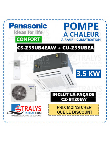 Climatisation • Pompe à chaleur AIR/AIR Cassette 4 voies 60x60 Inverter (3.5kW) • R32