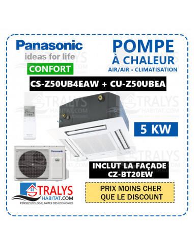 Climatisation • Pompe à chaleur AIR/AIR Cassette 4 voies 60x60 Inverter (5kW) • R32