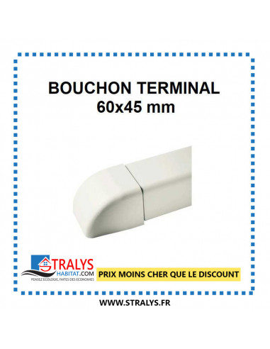 Bouchon Terminal Pour Goulottes 60x45 Mm - Ivoire